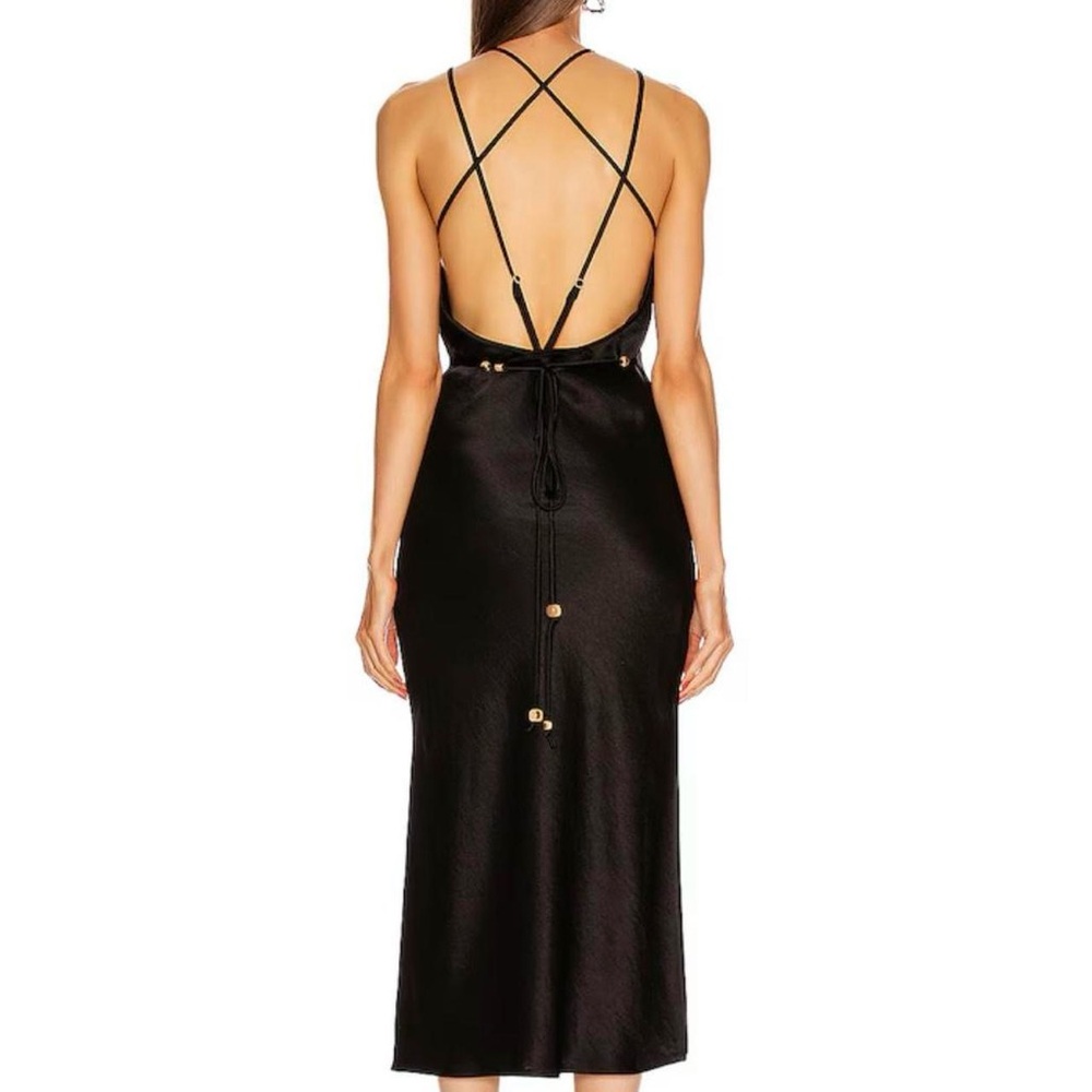 Nanushka Narita Black Backless Dress